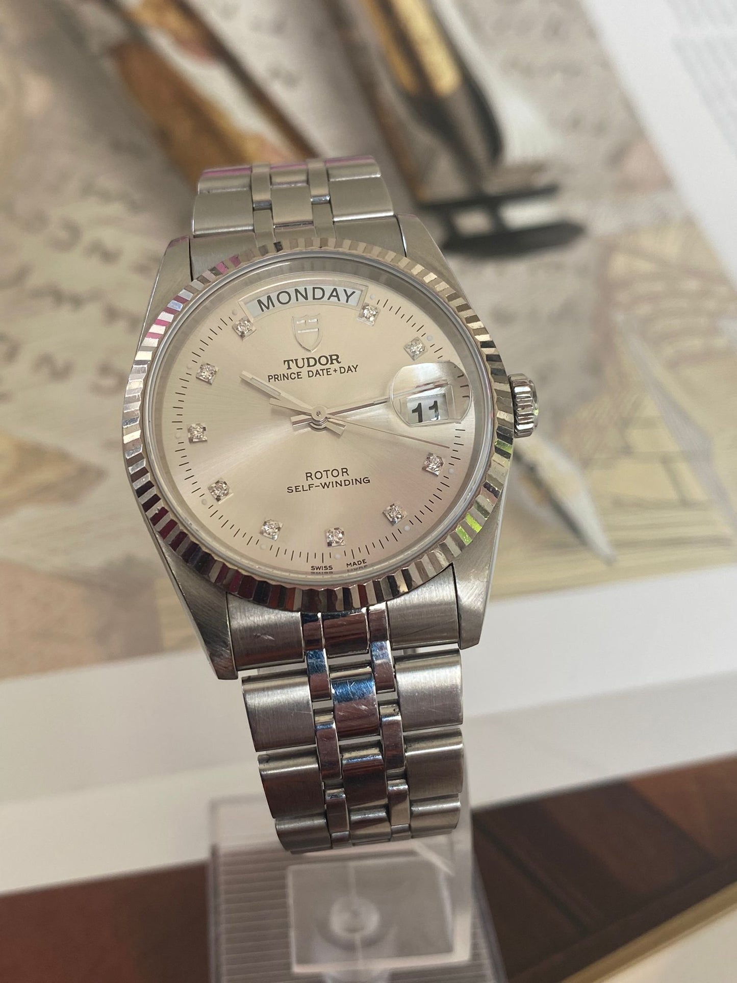Tudor
Day date diamonds