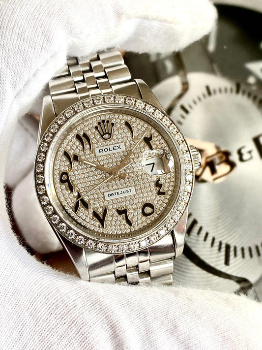 Rolex Datejust 36 
Diamonds Arabic dial 36