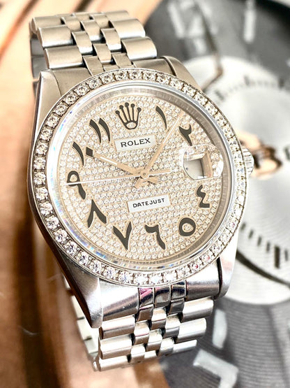 Rolex Datejust 36 
Diamonds Arabic dial 36