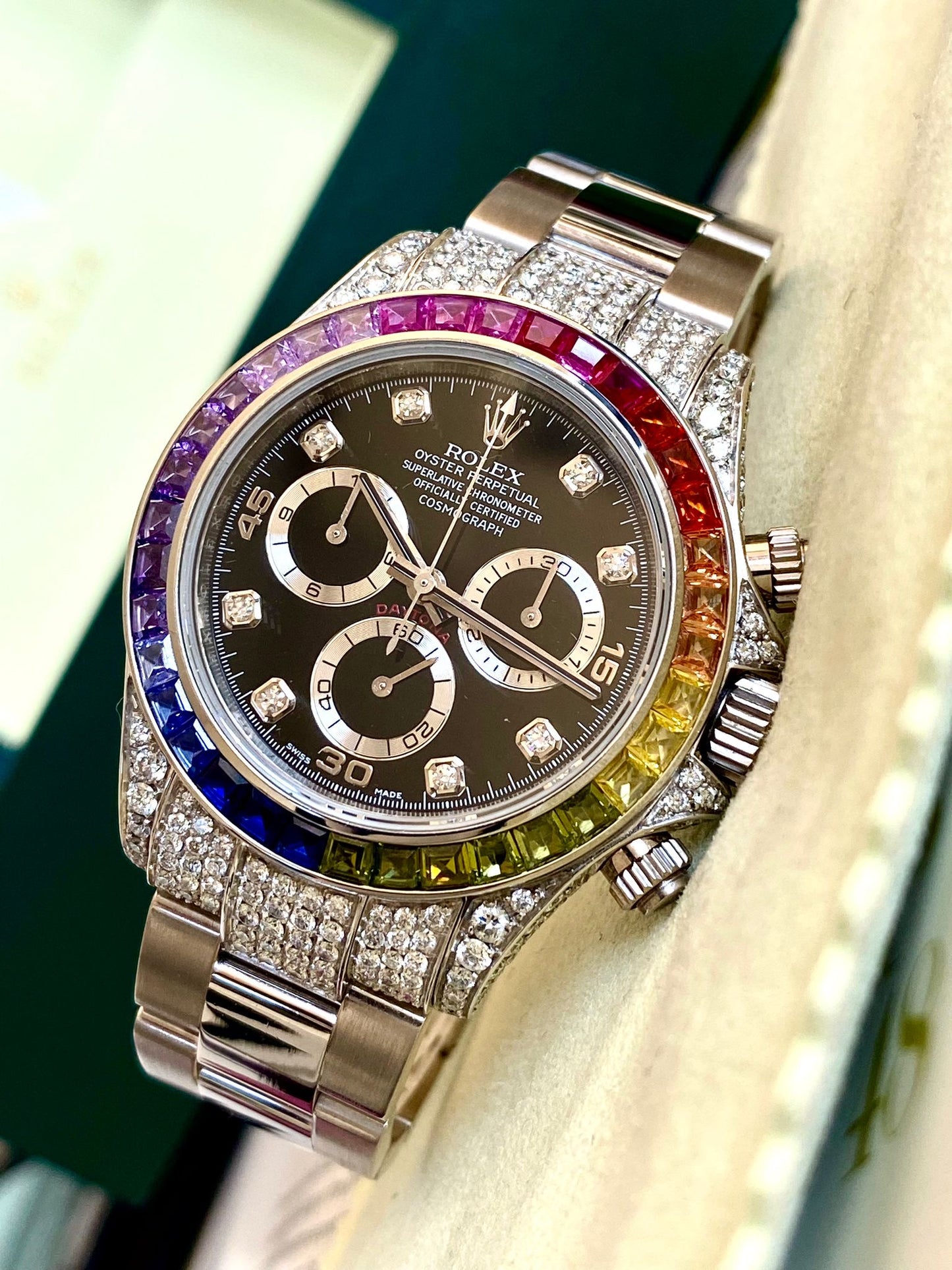 Rolex Daytona brilli diamonds white gold