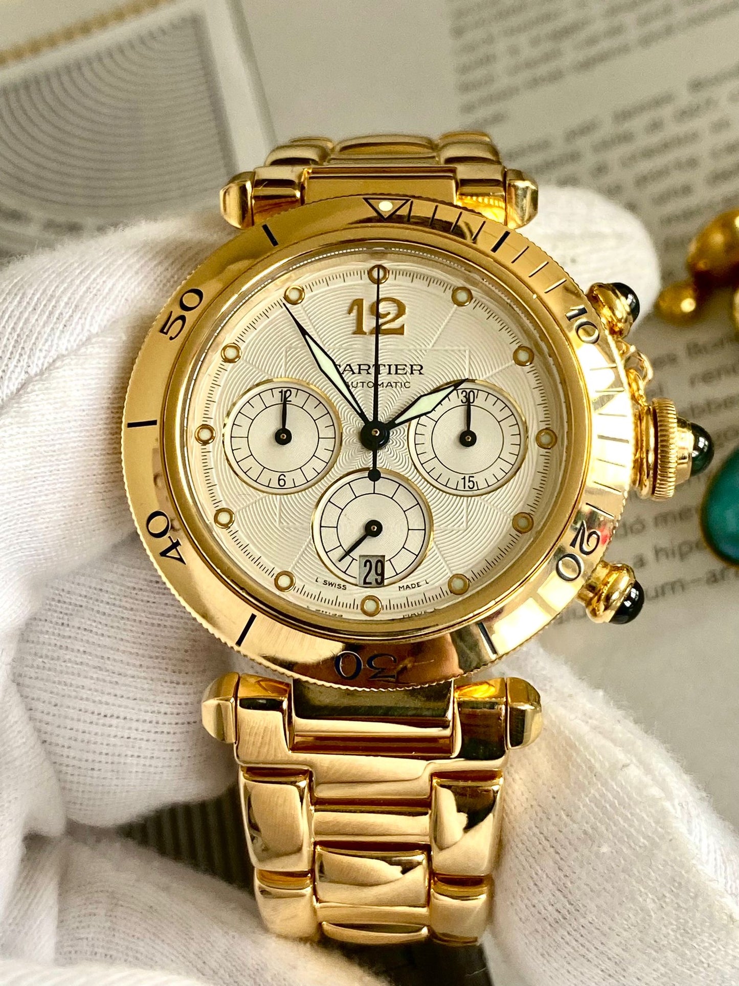 Cartier Pasha
Chronograph 2111 full gold