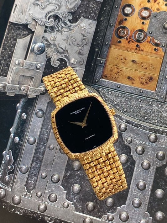 Vacheron Constantin
18K Gold woven basket onyx dial