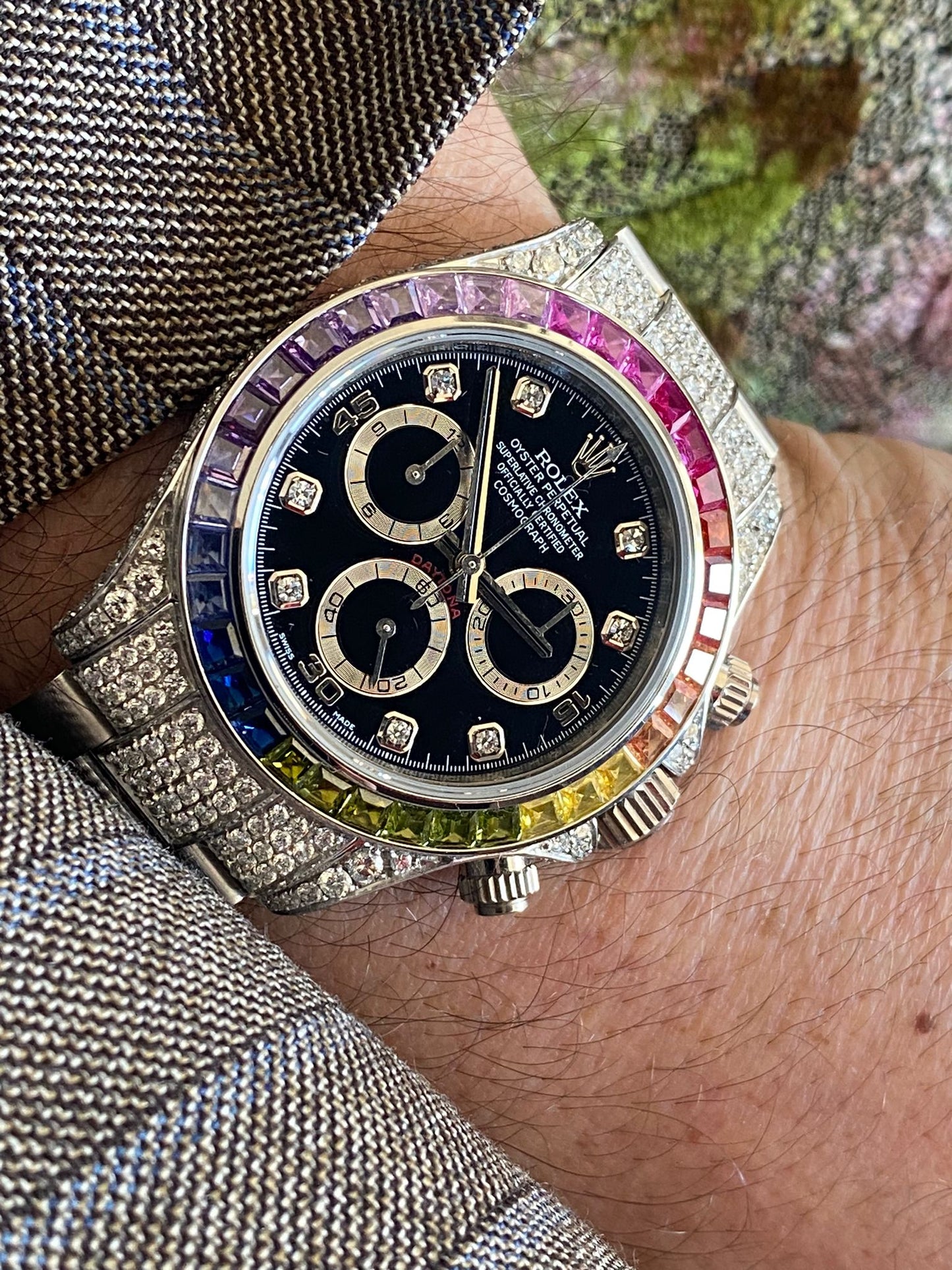 Rolex Daytona brilli diamonds white gold